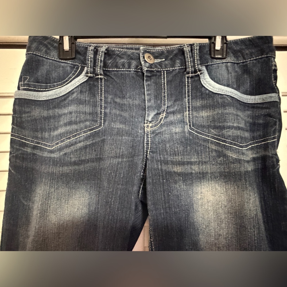 SO Women's Deep Indigo Wide Leg Jeans